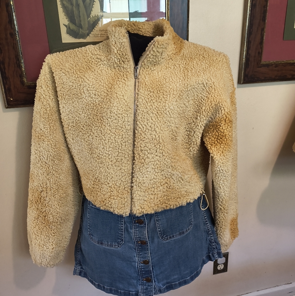I.am.gia tan beige faux Sherpa cropped jacket - Picture 5 of 10